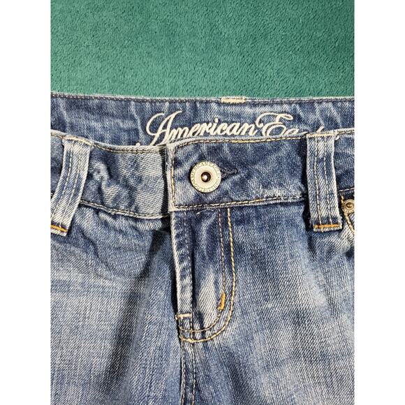 American Eagle Jeans Size 2 Womens Blue Stretch Pant Mid Rise Favorite Boyfriend - Picture 7 of 14